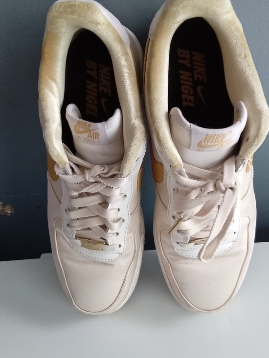 Nike Air Force 1 Men’s Athletic Shoes in Cream‎ and Gold main image 12